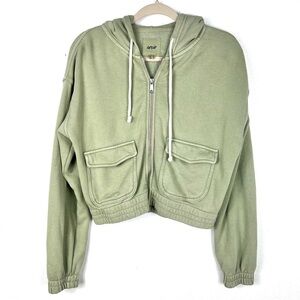 Aerie Cropped Zip Up Hoodie size XS